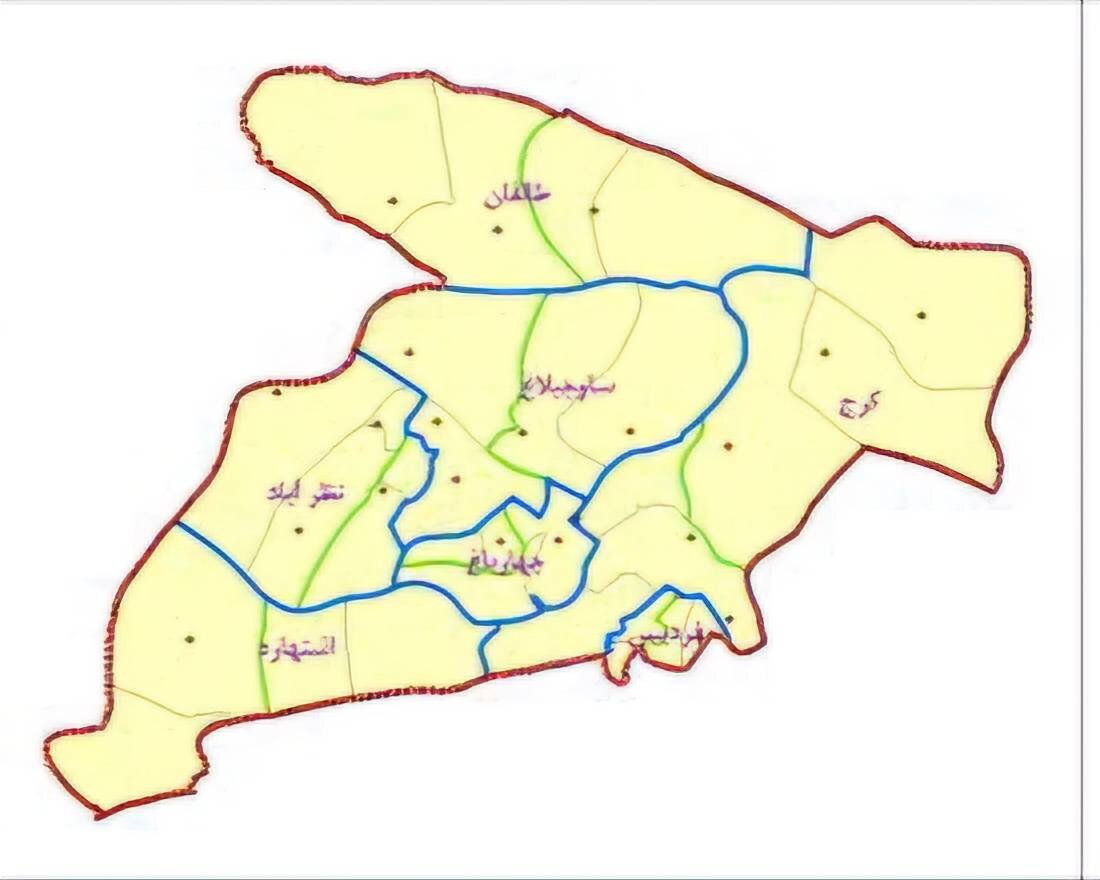 نقشه استان البرز