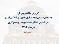 گزارش عملکرد صنعت بیمه به مجمع عمومی سالیانه بیمه مرکزی