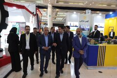 بازدید رئیس سازمان سرمایهگذاری و کمکهای اقتصادی و فنی ایران از نمایشگاه فرصت های سرمایه گذاری در معدن و صنایع معدنی ایران