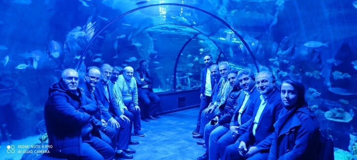 بازدید از پروژه آکواریوم منطقه آزاد تجاری-صنعتی انزلی با حضور مدیرکل امور استانهای وزارت اقتصاد