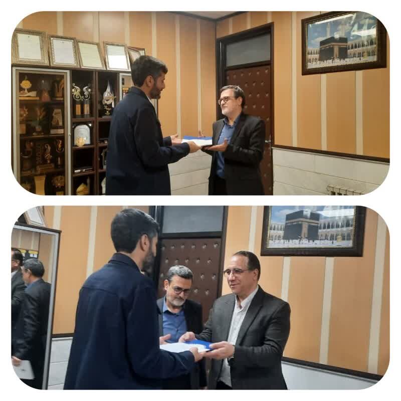 آیین تکریم و معارفه ذیحساب اداره کل صمت استان قم برگزار شد آیین تکریم و معارفه ذیحساب اداره کل صمت استان قم برگزار شد