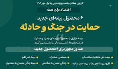 اقتصاد برای همه /۲۱/ ۶ محصول بیمه ای جدید/حمایت در جنگ و حادثه