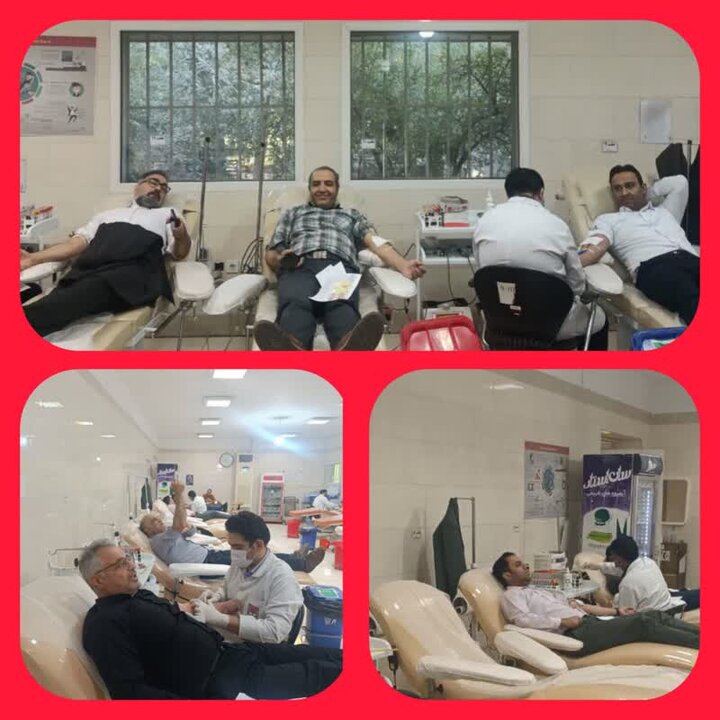 مشارکت کارکنان اداره کل اقتصاد و دارایی قم در سنت حسنه اهدای خون