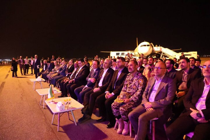 آیین بهره برداری از پروژه های زیر ساختی فرودگاه کیش با حضور وزیر اقتصاد