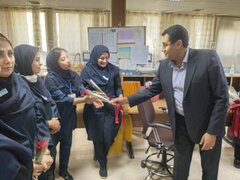 بازدید نماینده وزیر اقتصاد در استان از بیمارستان شهید بهشتی و تجلیل از پرستاران  به مناسبت روز پرستار