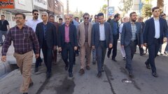 حضور مدیرکل و معاونین اداره‌کل امور اقتصادی و دارایی استان سیستان و بلوچستان در راهپیمایی یوم‌الله ۱۳ آبان