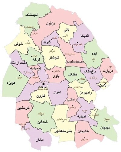 نقشه استان