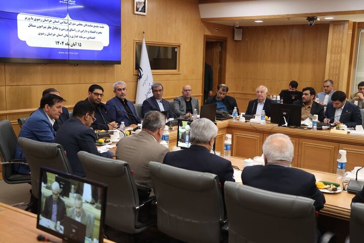 جلسه وزیر اقتصاد با اعضای مجمع نمایندگان مجلس استان خراسان رضوی