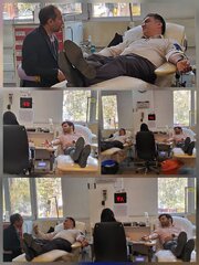 حضور مدیرکل و معاون اقتصادی در پویش اهدای خون