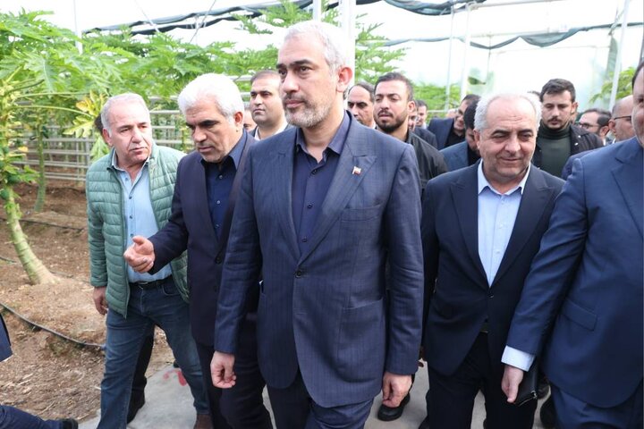 بازدید وزیر اقتصاد از گلخانه گوزل طبیعت ارس