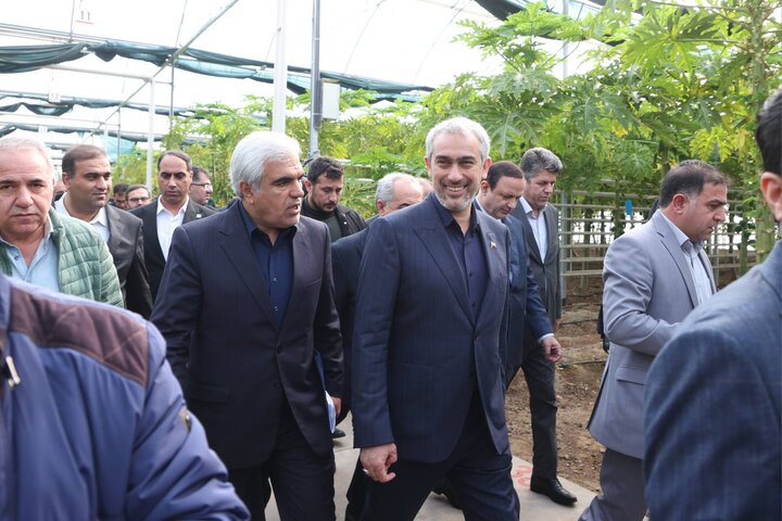 بازدید وزیر اقتصاد از گلخانه گوزل طبیعت ارس