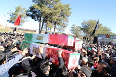 گزارش تصویری تشییع پیکر ۶ شهید گمنام در خراسان جنوبی