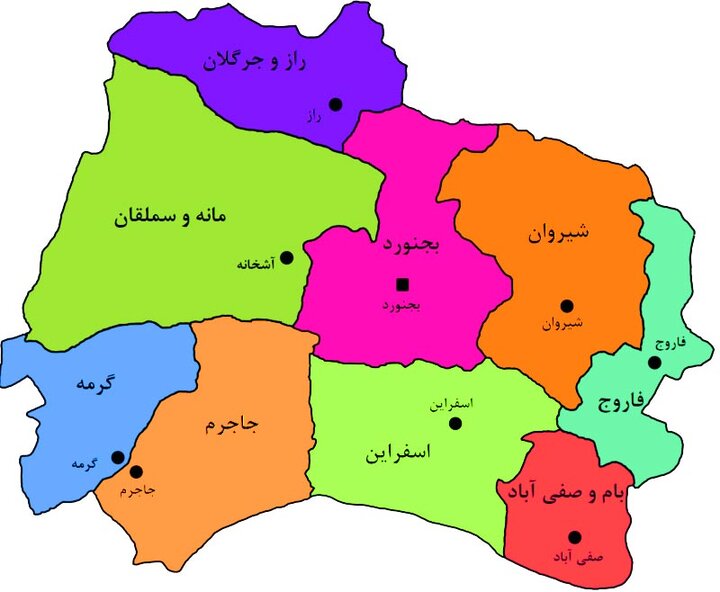 نقشه استان