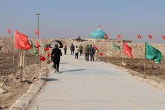 اردوی فرهنگی زیارتی کارکنان امور اقتصادی و دارایی استان خوزستان و فرزندان ایشان یادمان شهدای شلمچه