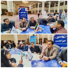 برگزاری میز خدمت اداره کل امور اقتصادی و دارایی استان فارس در حرم مطهر شاهچراغ(ع)