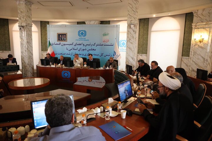 نشست مشترک اعضای کمیسیون اقتصادی مجلس و رییس کل بیمه مرکزی و معاون حقوقی وزیراقتصاد