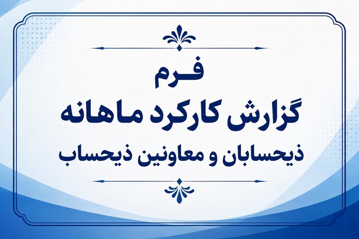 فرم گزارش EXCEL و PDF کارکرد ذیحسابان و معاونین ذیحساب