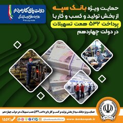 پرداخت ۵۳۲ هزار میلیارد تومان تسهیلات بانک سپه به بخش تولید و کسب‌وکار