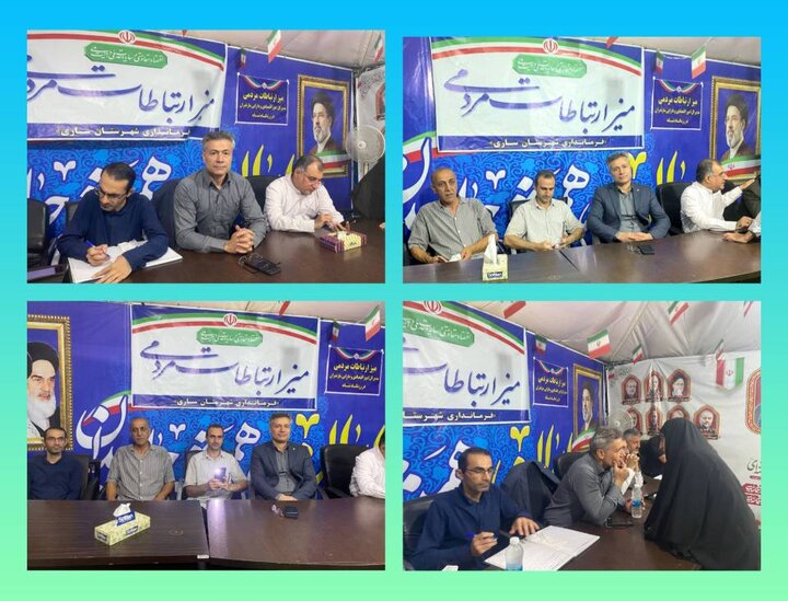 حضور میدانی مدیرکل امور اقتصادی و دارایی مازندران در میز ارتباطات مردمی رزمگاه شبانه در هفته دولت