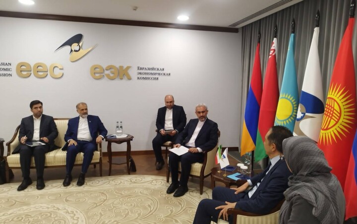 دیدار دکتر مدنی زاده با رئیس هیأت اجرایی کمیسیون اقتصادی اوراسیا
