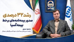صدور بیش از ۱۲۹ هزار بیمه‌نامه برخط در بیمه آسیا / رشد ۳۲ درصدی فروش آنلاین