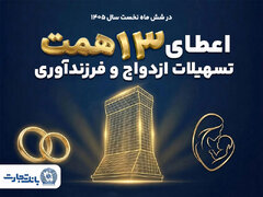 حمایت ۱۳ همتی بانک تجارت از جوانان با اعطای تسهیلات ازدواج و فرزندآوری