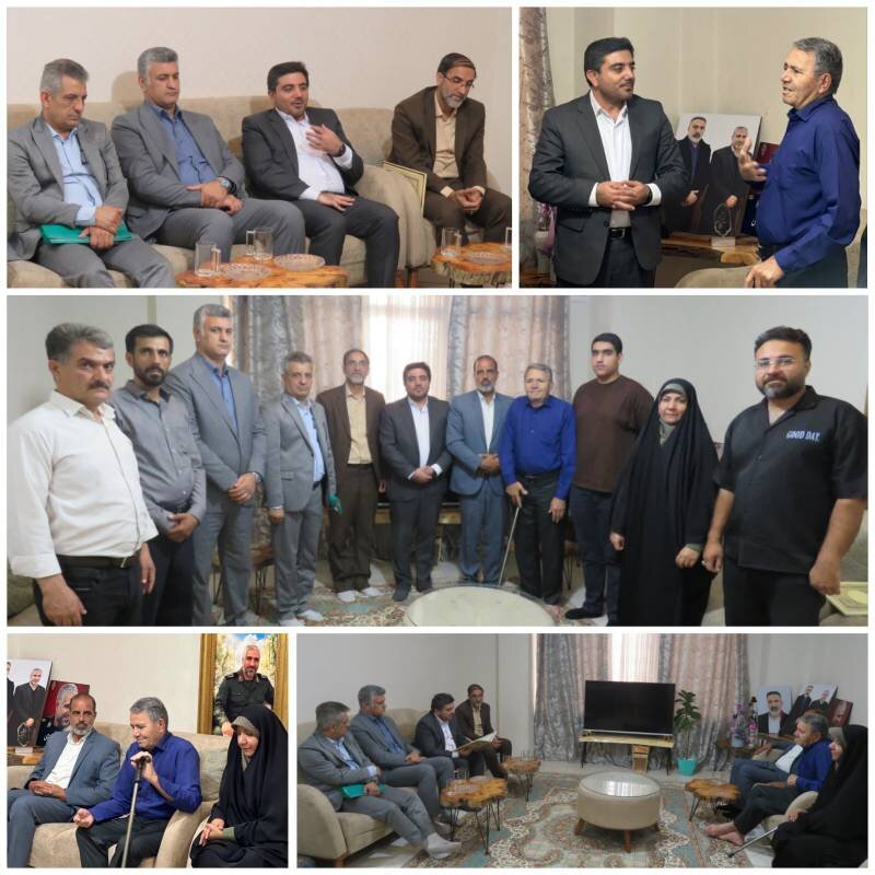 دیدار مدیرکل امور اقتصادی و دارایی فارس با خانواده شهیدیعقوب خادمی