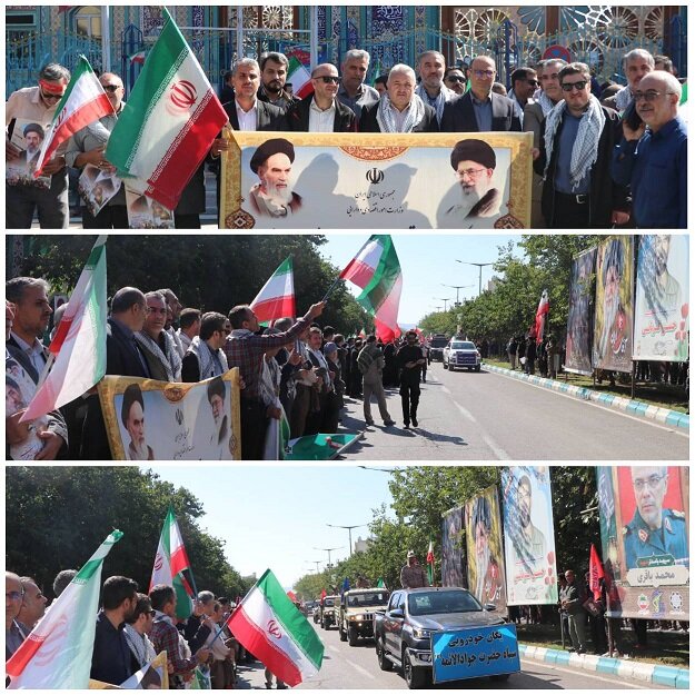 حضور کارکنان اداره کل امور اقتصادی و دارایی استان در مراسم رزمایش جانفدای ایران