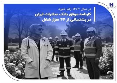 كارنامه موفق بانك صادرات ایران در پشتیبانی از 44 هزار شغل