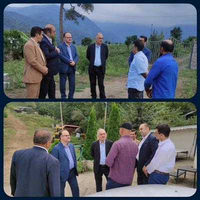 بازدید مدیركل امور اقتصادی و دارایی گیلان از پروژه‌های اقتصادی و گردشگری املش