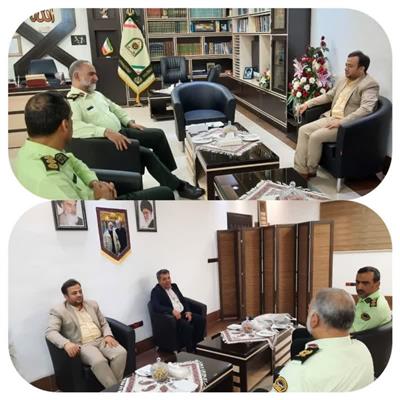 دیدار مدیر كل امور اقتصادی و دارایی با فرمانده نیروی انتظامی استان قم