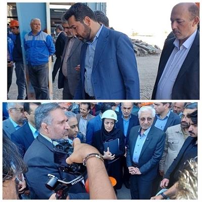 بازدید مدیركل امور اقتصادی و دارایی از واحدهای صنعتی و تولیدی شهرستان اسفراین در معیت استاندار خراسان شمالی