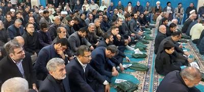 حضور نماینده وزیر و مدیركل و كاركنان اموراقتصادی و دارایی آذربایجان‌غربی  درمراسم گرامیداشت شهدای خدمت در مصلای امام خمینی ارومیه