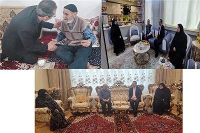 دیدار مسئولین اداره‌كل امور اقتصادی و دارایی آذربایجان‌غربی باخانواده معظم شهدا