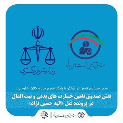 نقش صندوق تامین خسارت‌های بدنی و بیت المال در پرونده قتل «الهه حسین نژاد»