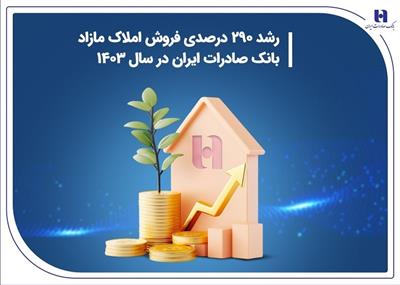 رشد 290 درصدی فروش املاك مازاد بانك صادرات ایران در سال 1403